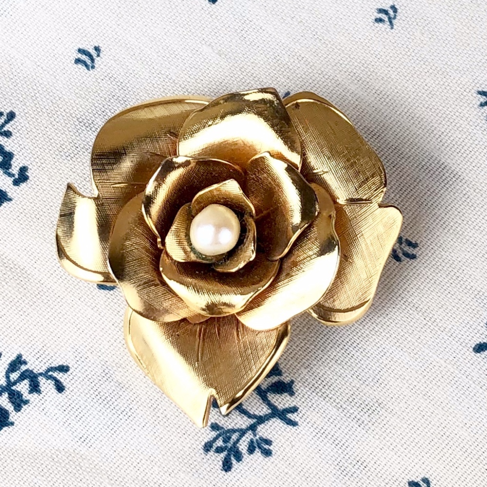 Vintage Rose Brooch